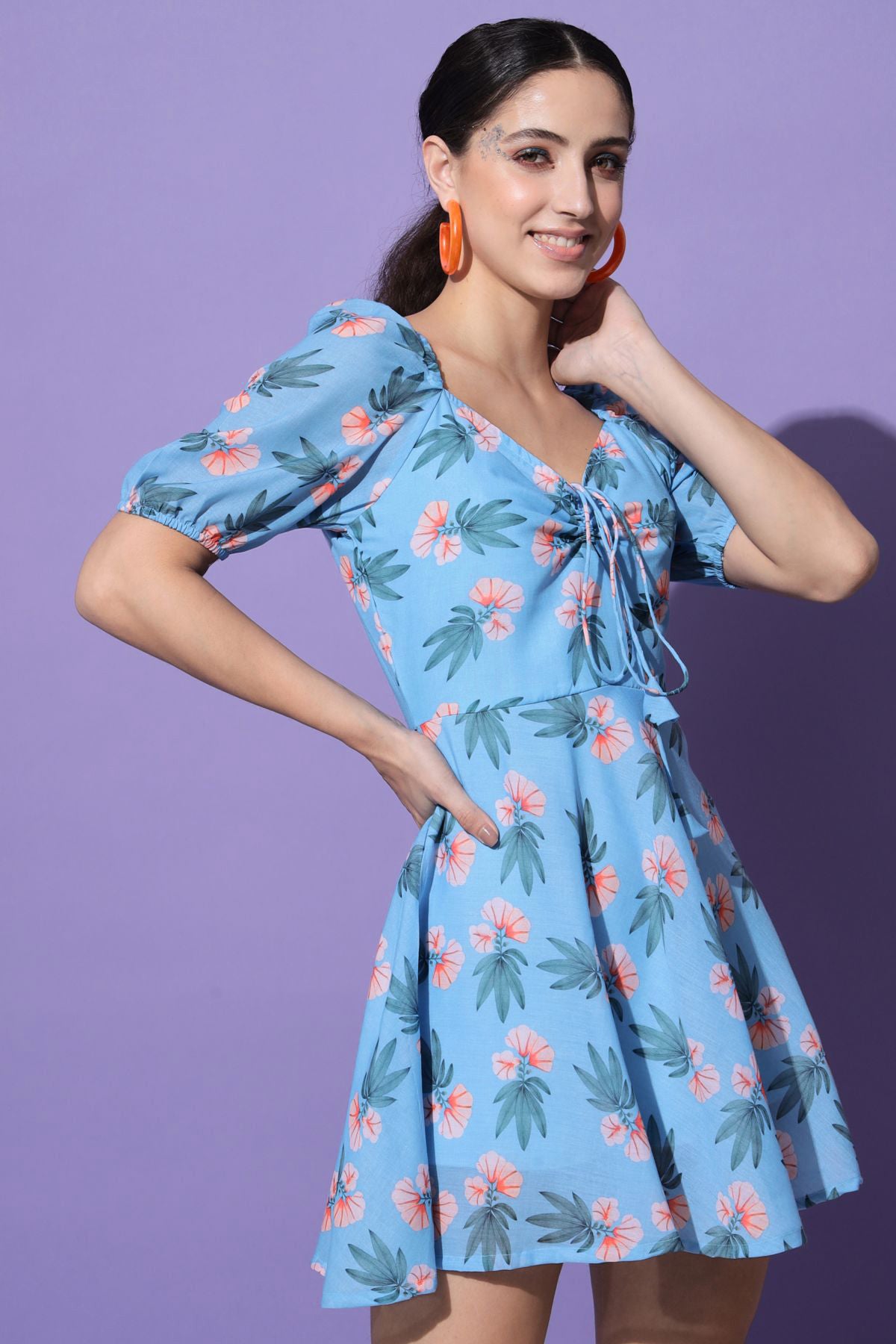 Women's Cotton Blend Skater Dress