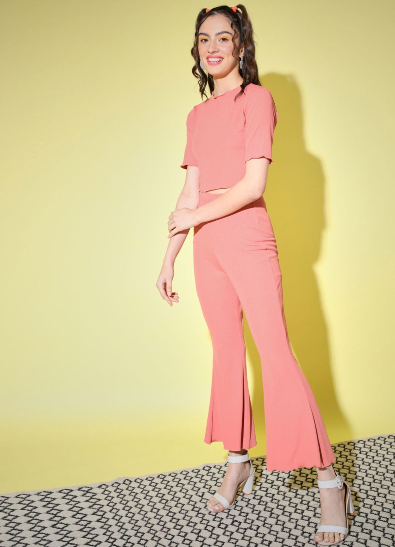 Women's Polyester Bodycon Co-ord Set