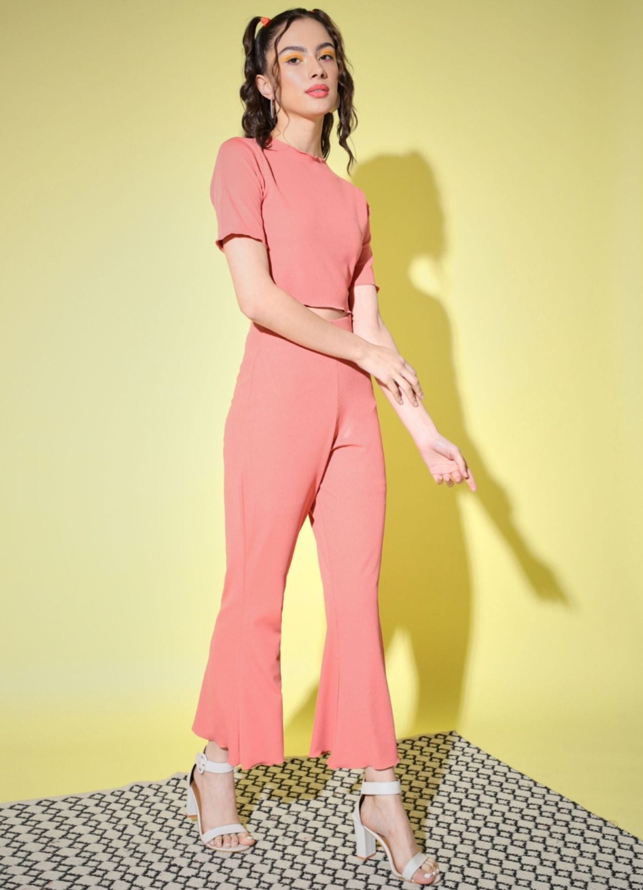 Women's Polyester Bodycon Co-ord Set