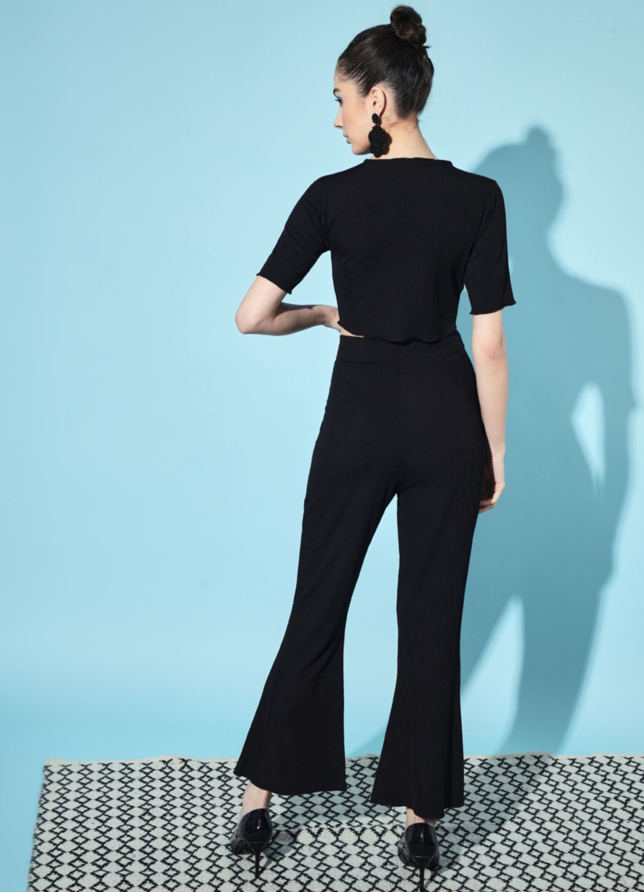Women's Polyester Bodycon Co-ord Set