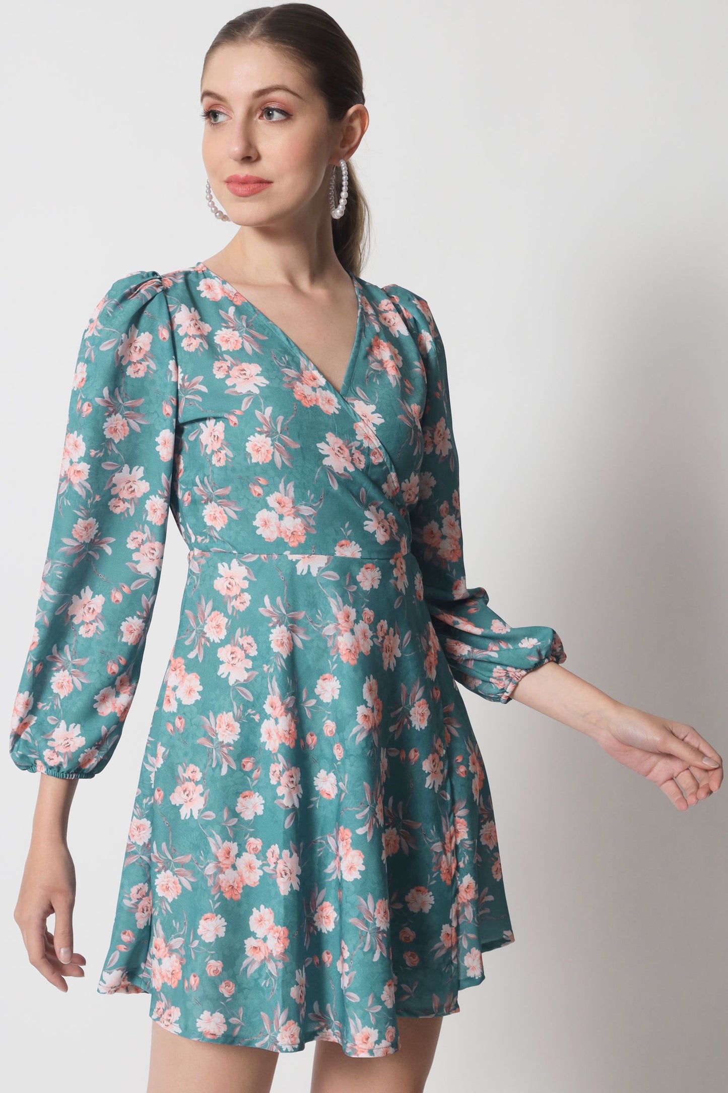 Women's Crepe Fit and Flare Dress