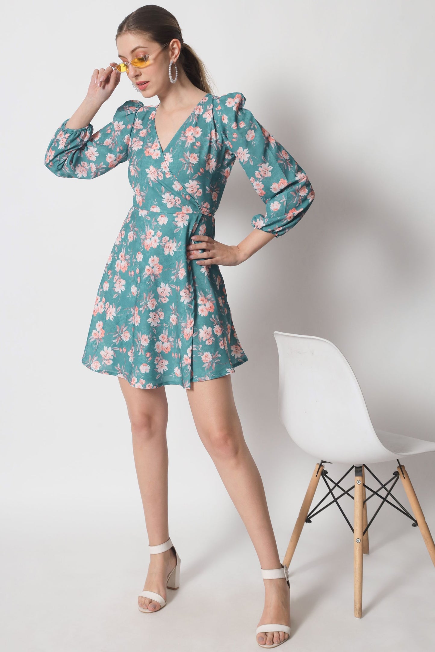 Women's Crepe Fit and Flare Dress