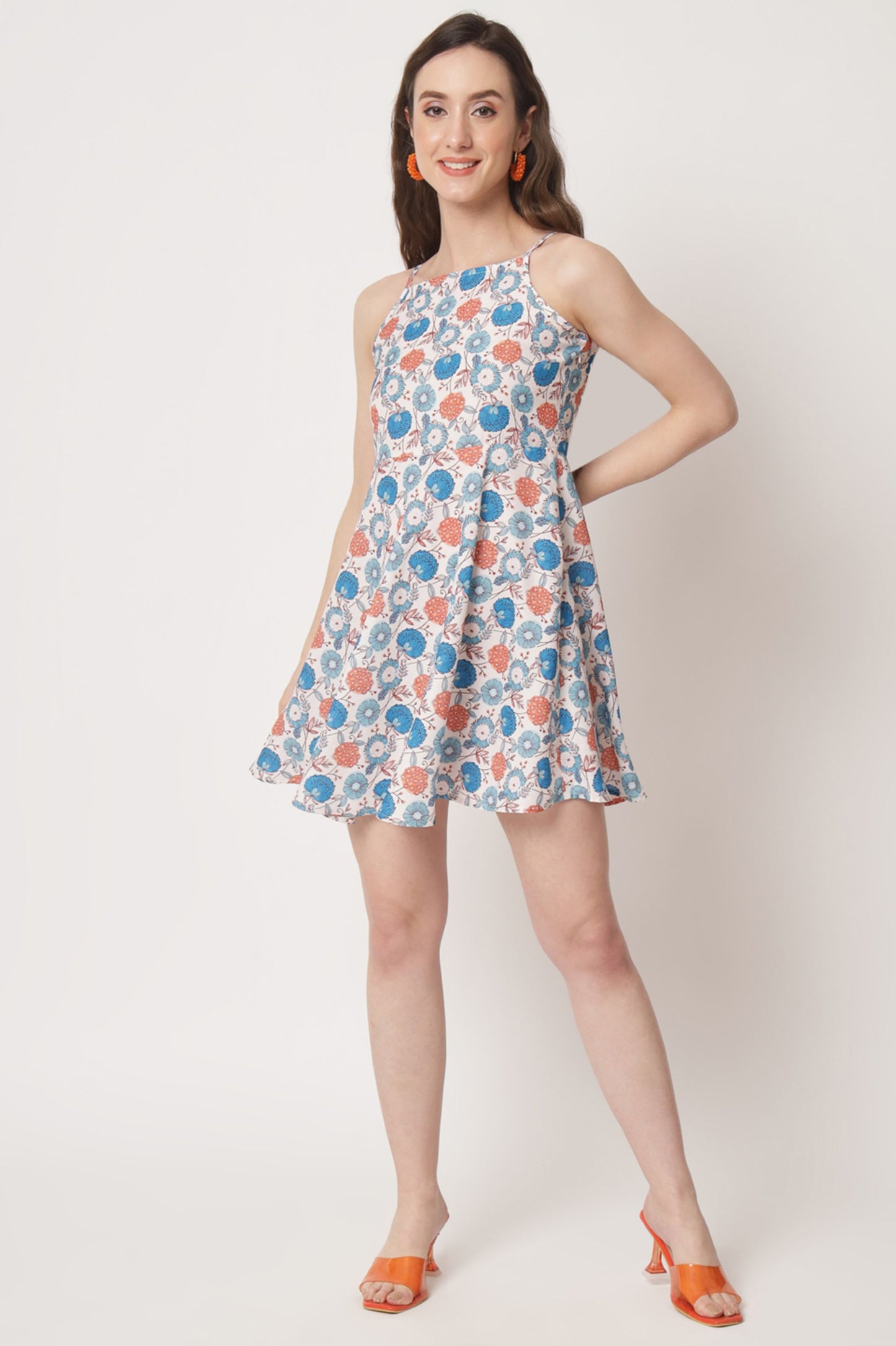Women's Polyester Flared Dress