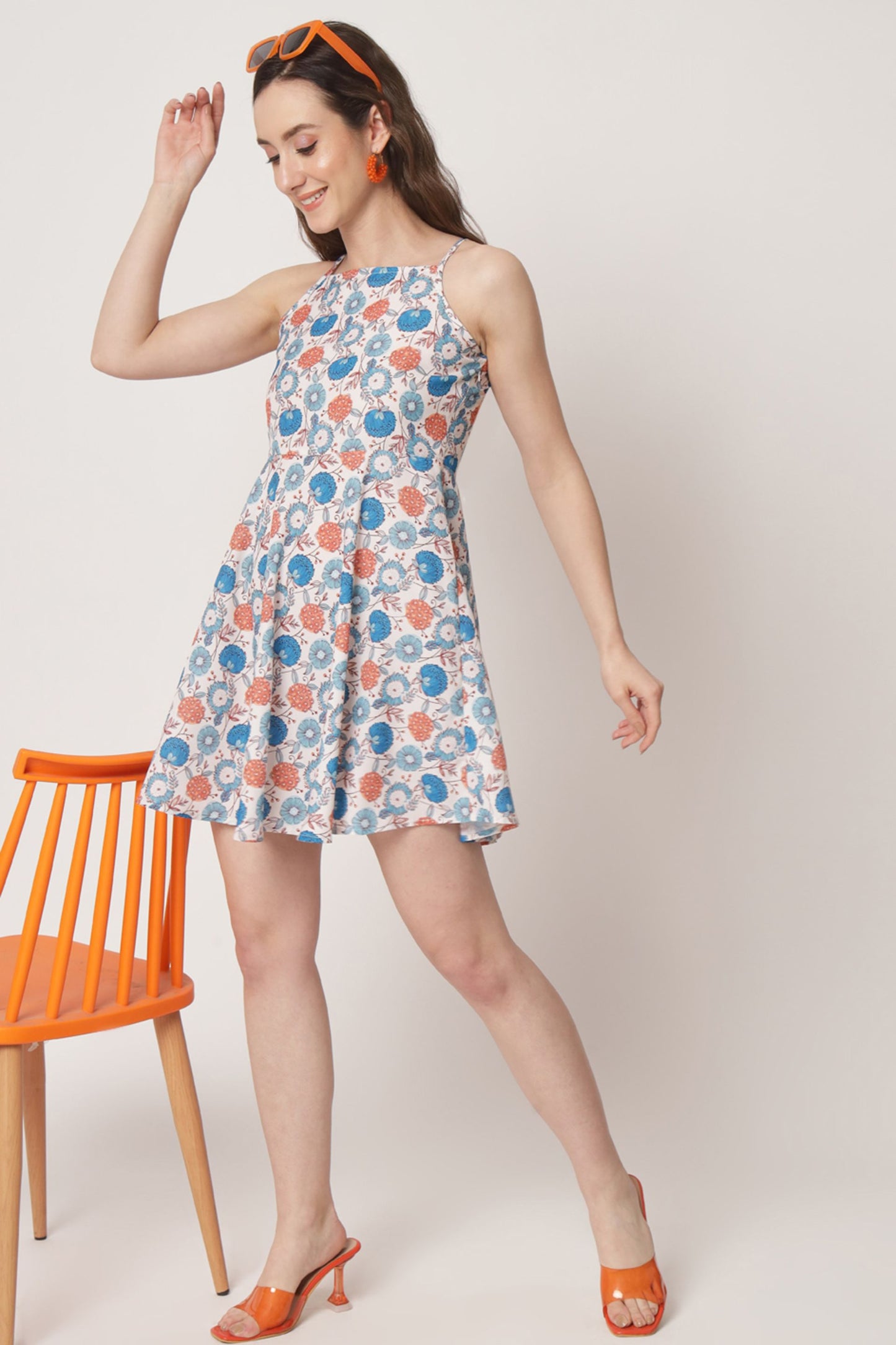 Women's Polyester Flared Dress