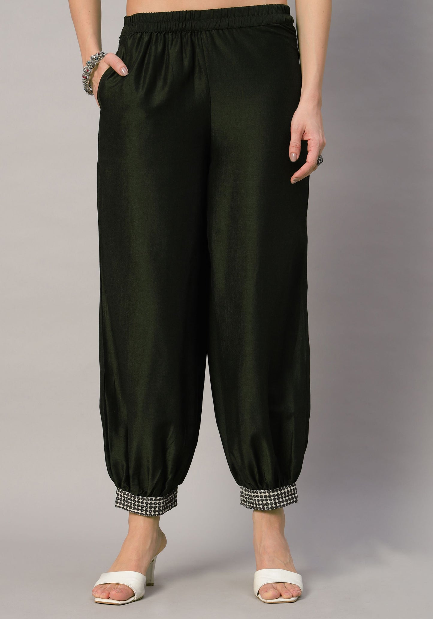Women's Embroidered Viscose Kurta Dhoti Pant & Dupatta Set