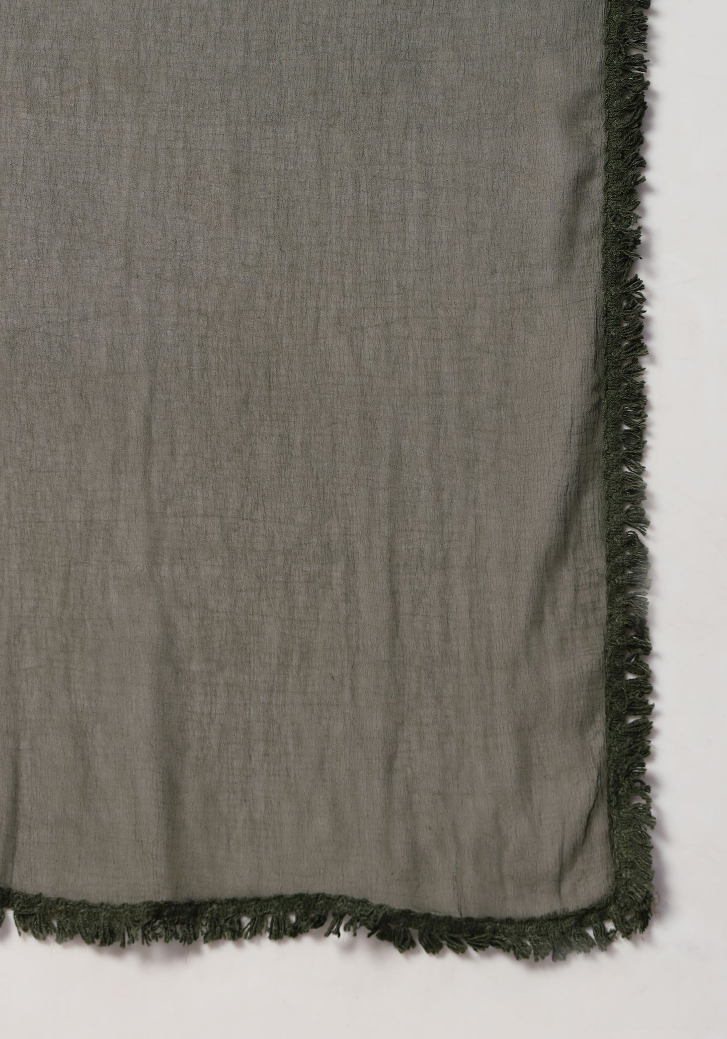 Women's  Olive Embroidered Viscose Kurta Dhoti Pant & Dupatta Set