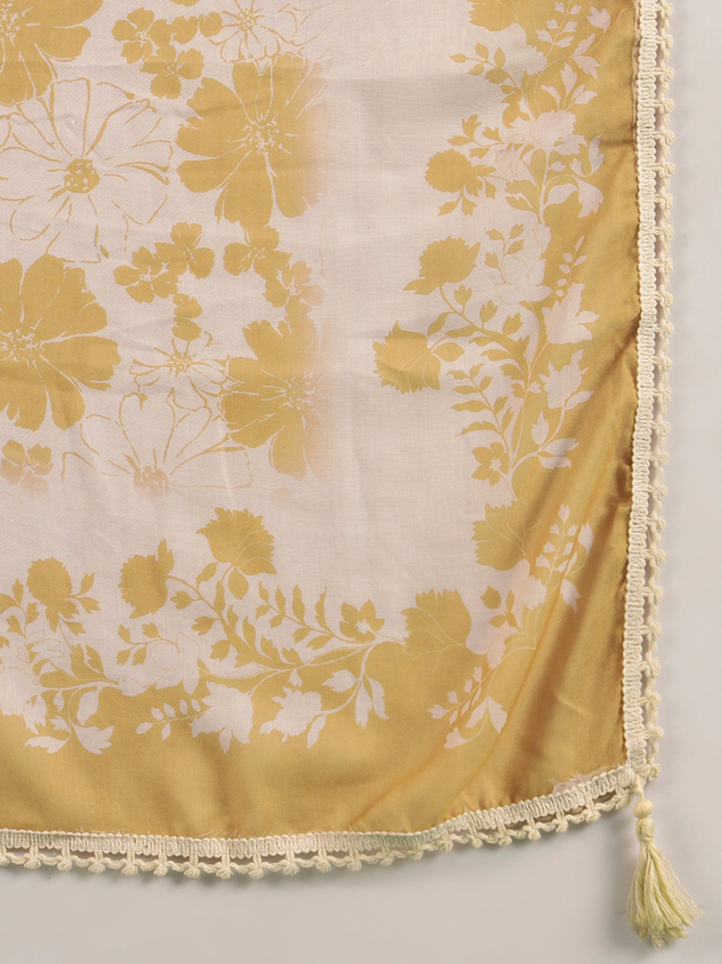 Old Gold Embroidered Rayon Women's Kurta and Palazzo Set