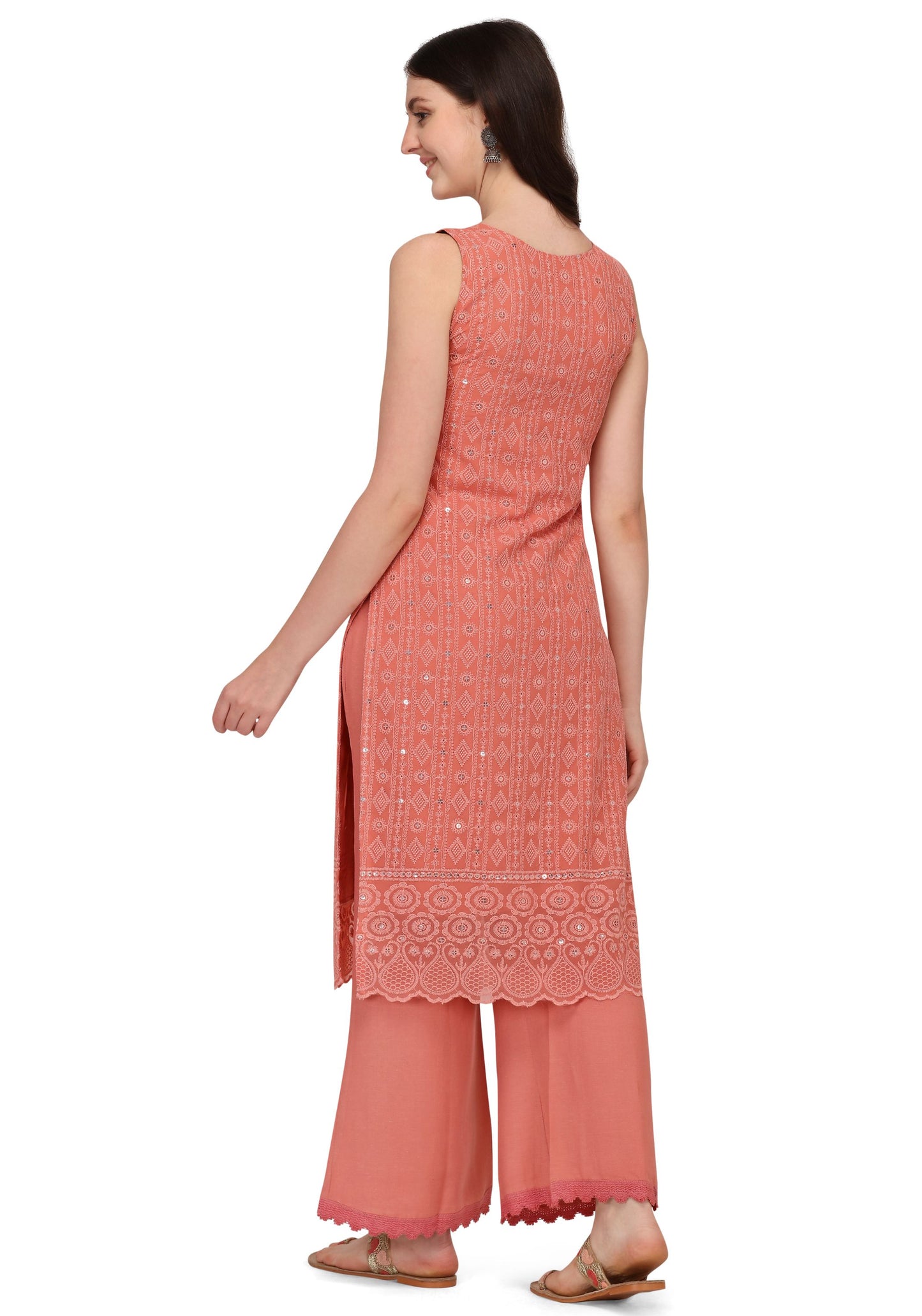 Women's Schiffily Georgette Kurta and Palazzo Set