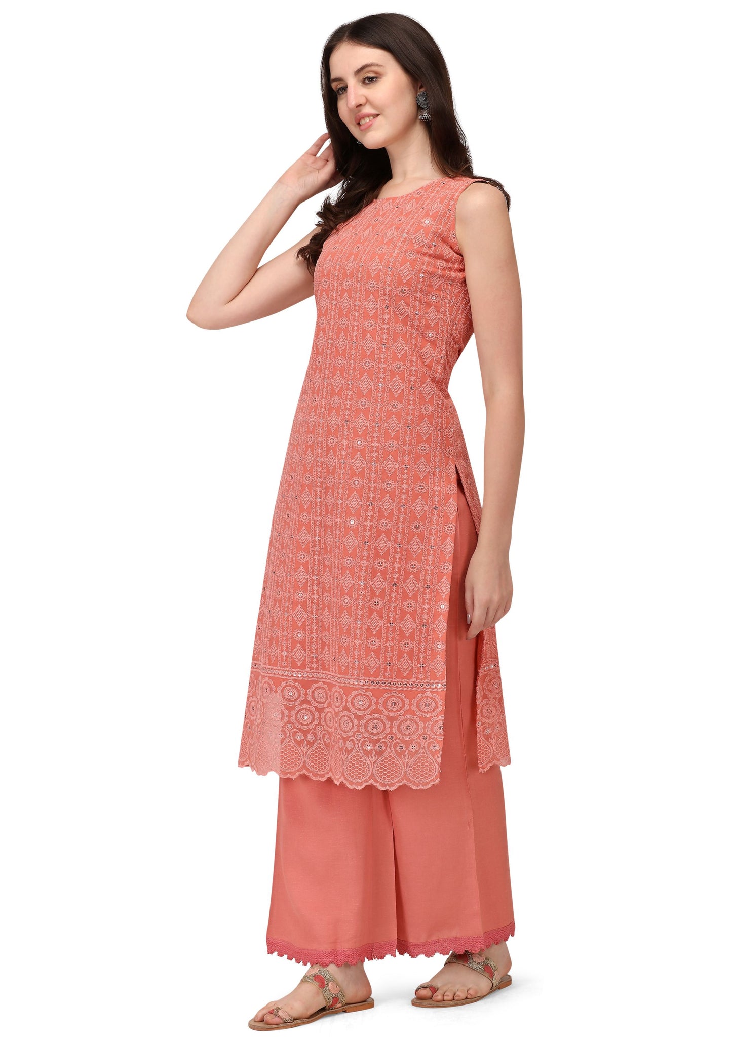 Women's Schiffily Georgette Kurta and Palazzo Set