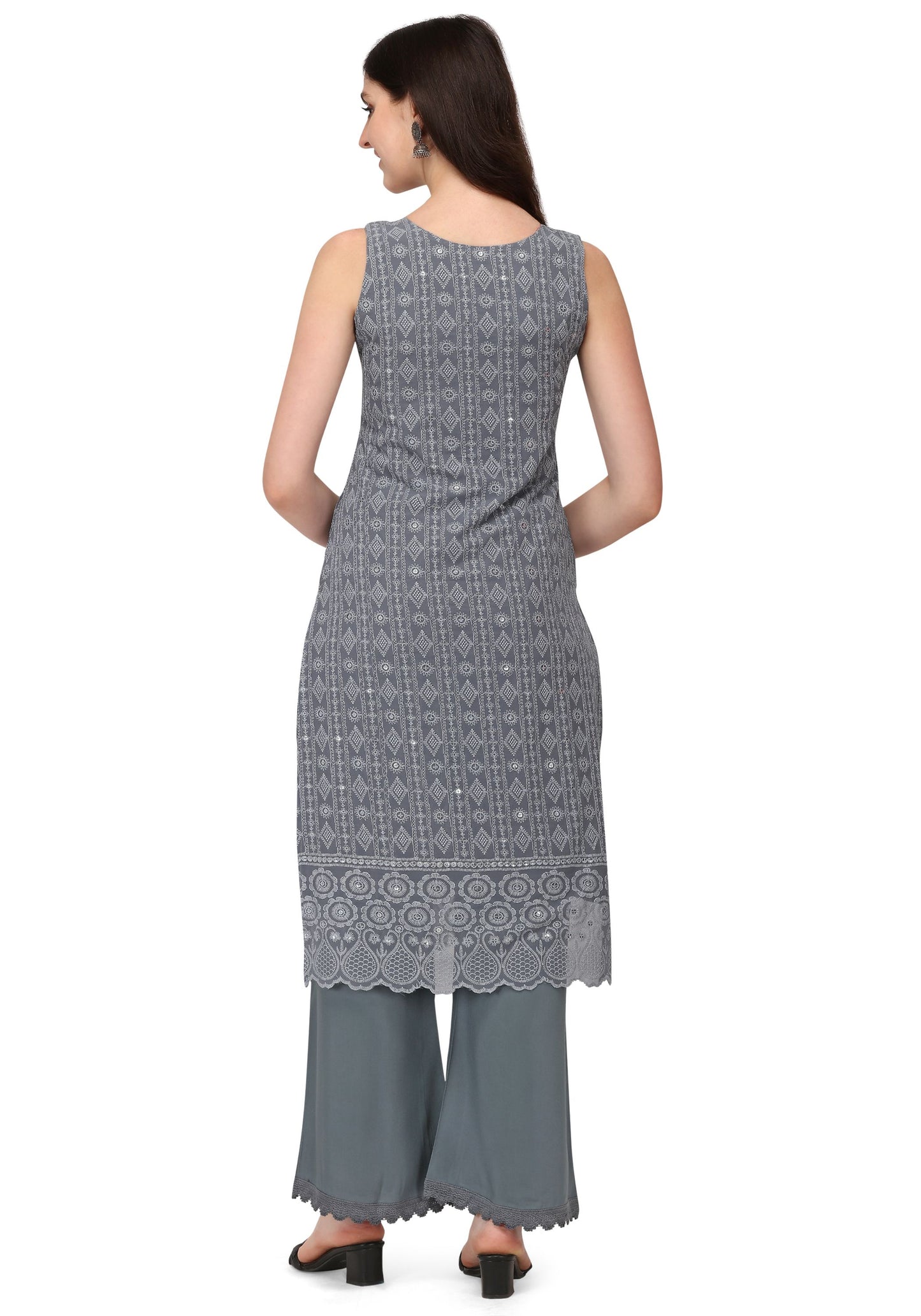 Women's Schiffily Georgette Kurta and Palazzo Set