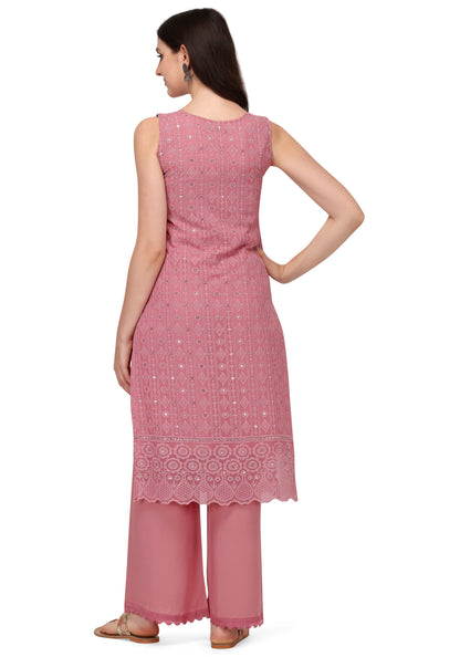 Women's Schiffily Georgette Kurta and Palazzo Set