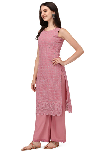 Women's Schiffily Georgette Kurta and Palazzo Set