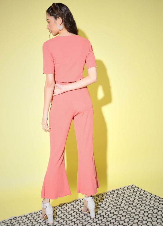 Women's Polyester Bodycon Co-ord Set