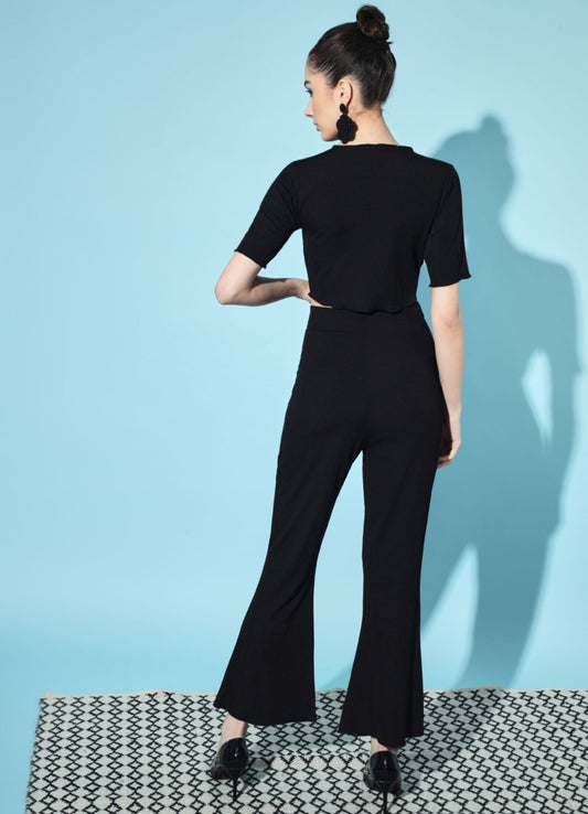 Women's Polyester Bodycon Co-ord Set