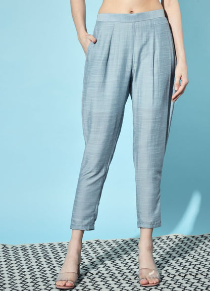 Women's Embroidered Silk Blend  Kurta Pyjama & Dupatta Set