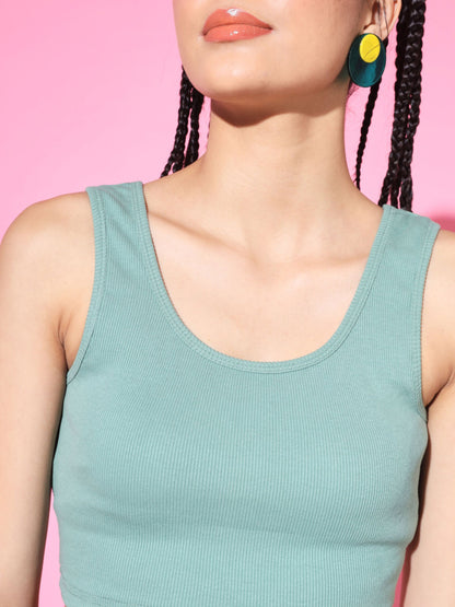 Women's Casual No Sleeve Solid  Pista Top