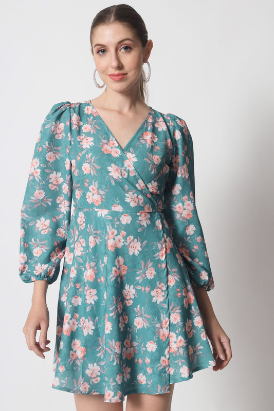 Women's Crepe Fit and Flare Dress