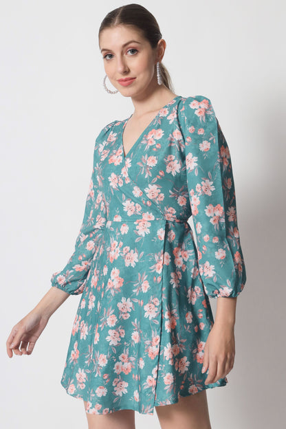 Women's Crepe Fit and Flare Dress