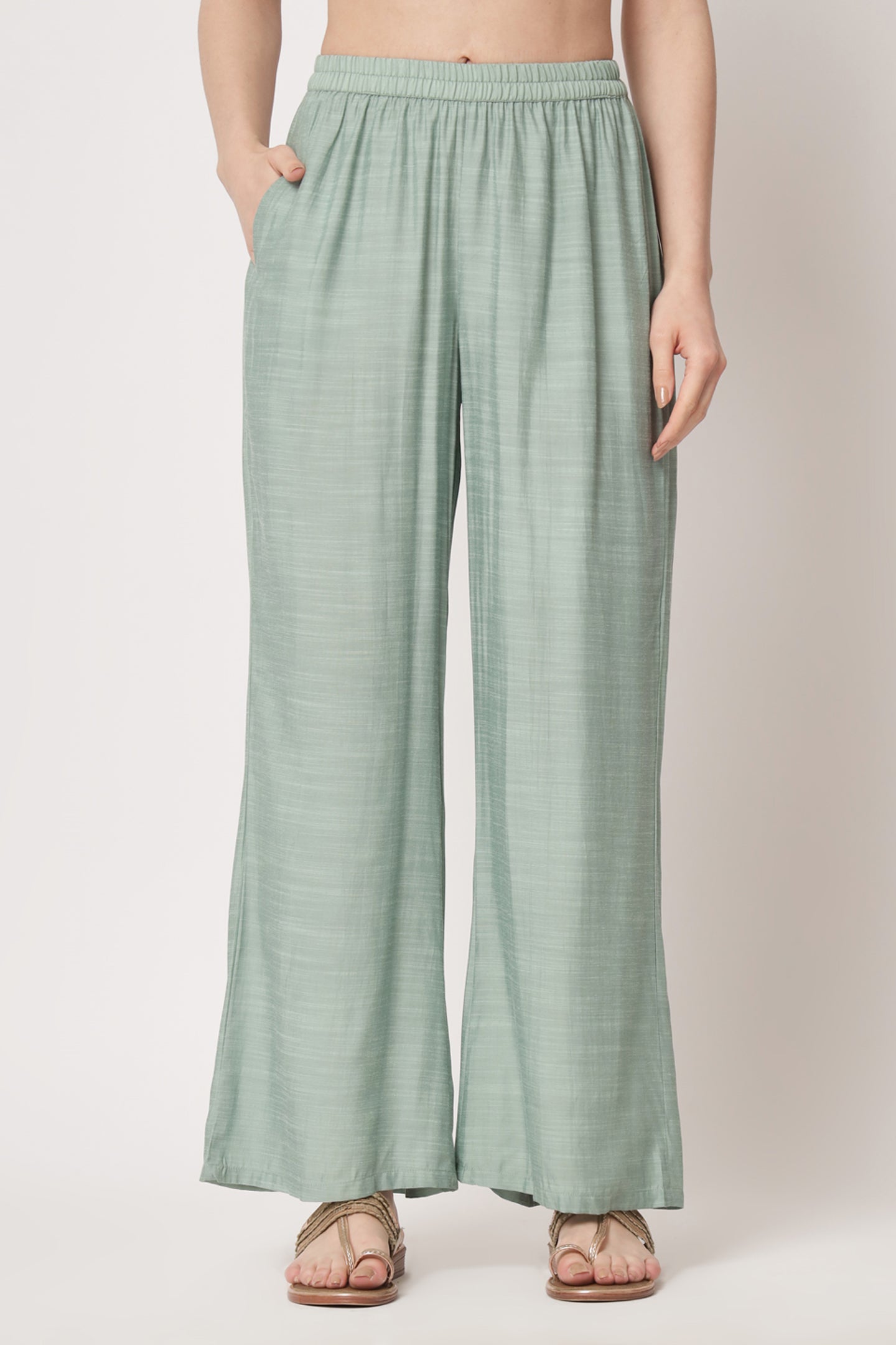 Women's Embroidered Silk Blend  Kurta and Palazzo Set