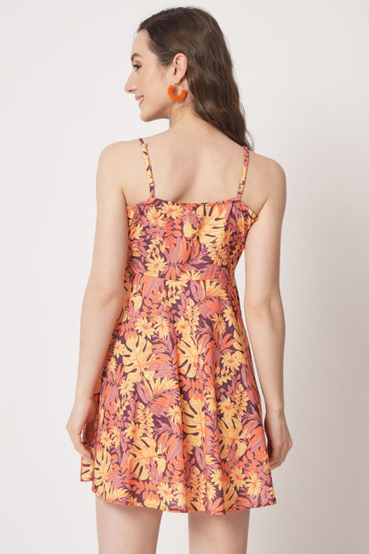 Women's Polyester Flared Dress
