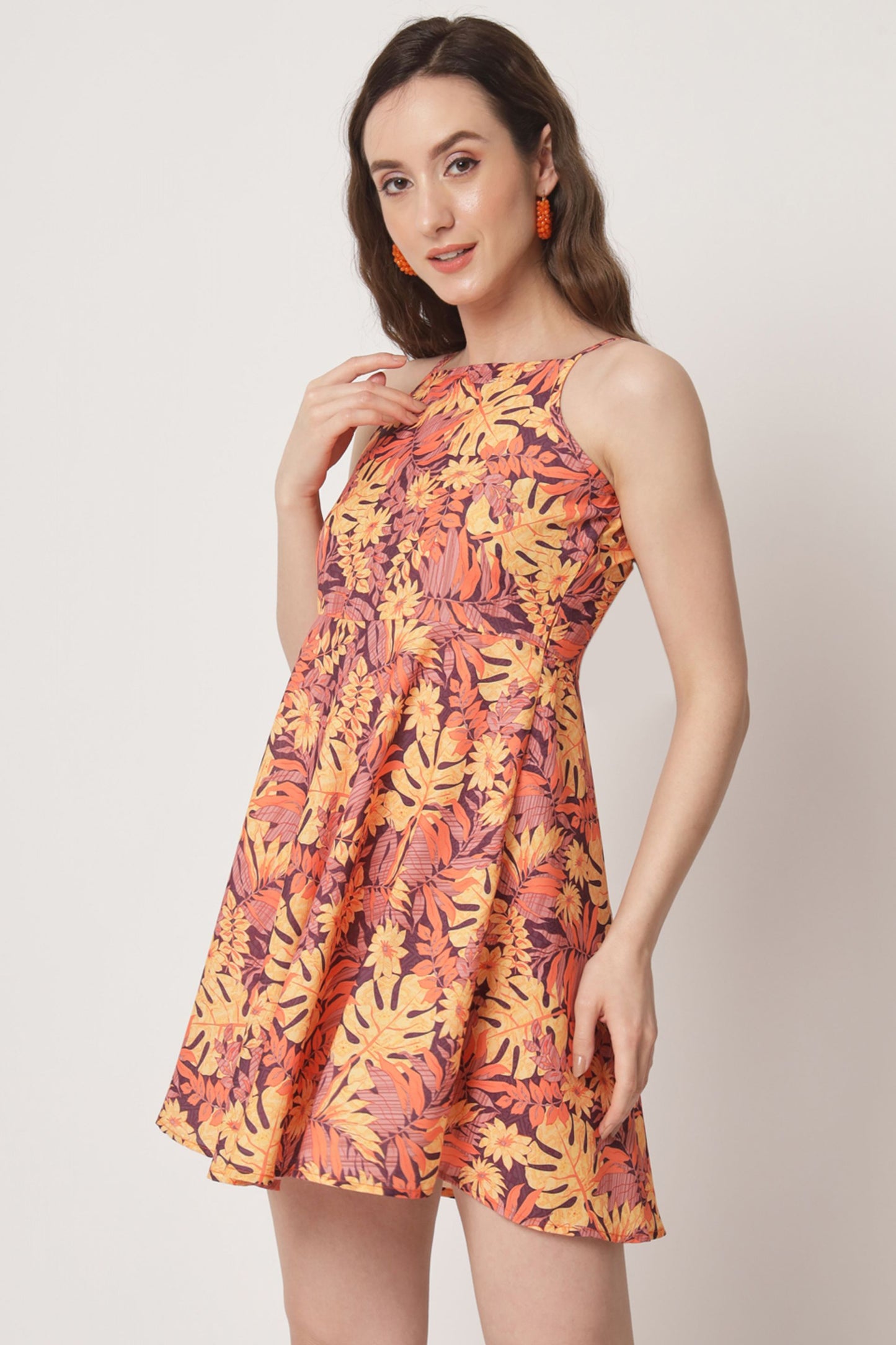 Women's Polyester Flared Dress