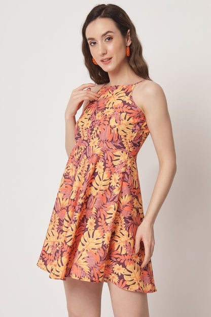 Women's Polyester Flared Dress