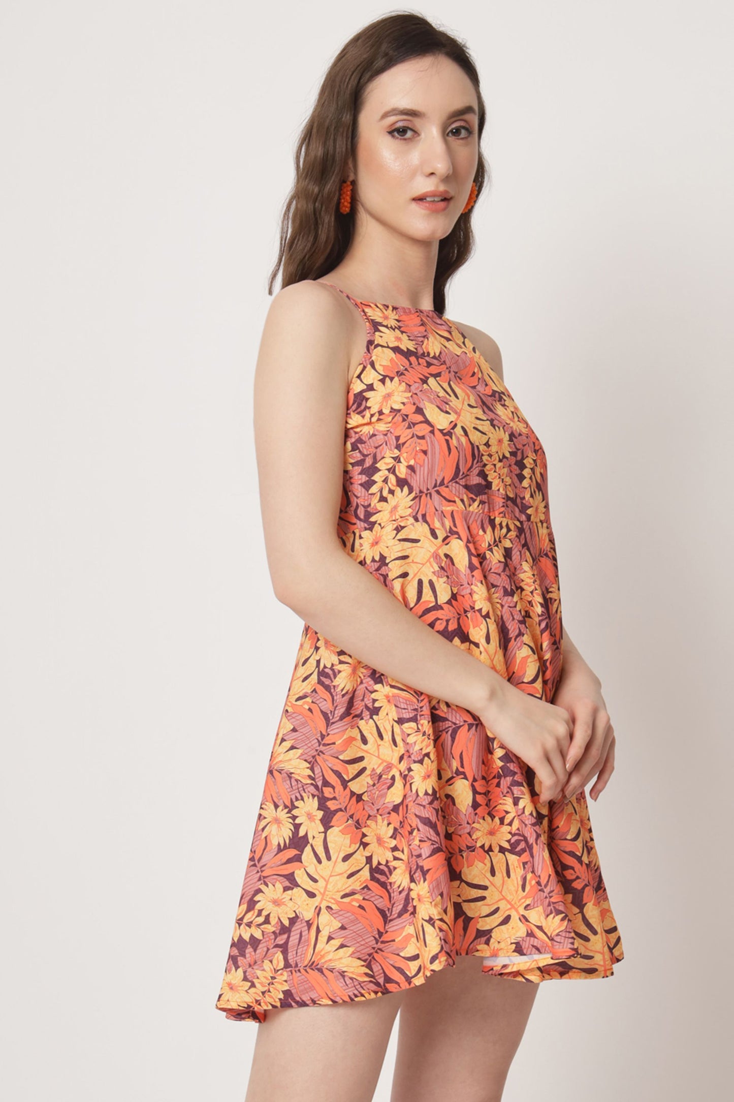 Women's Polyester Flared Dress