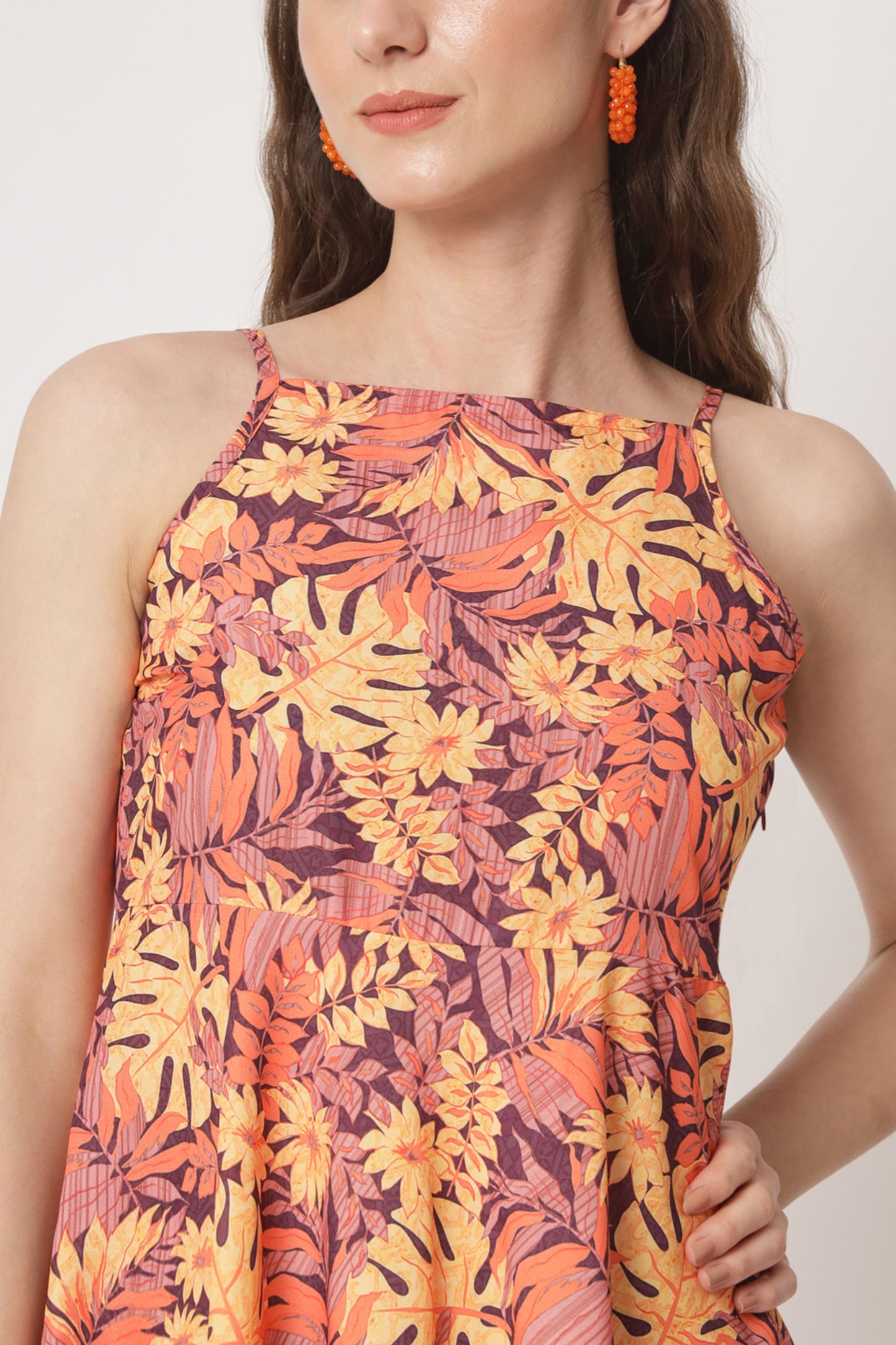 Women's Polyester Flared Dress