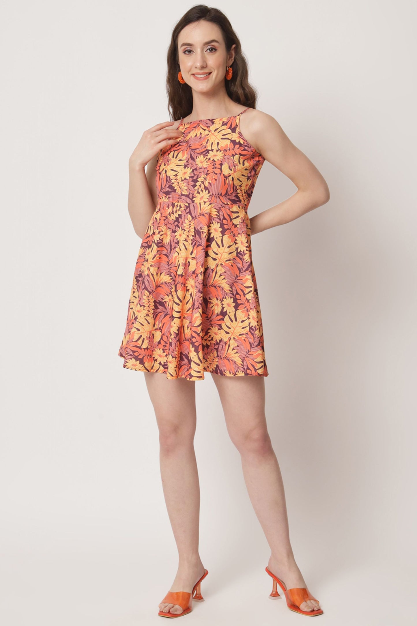 Women's Polyester Flared Dress