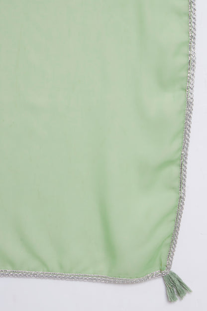 Women's Embroidered Georgette  Kurta Palazzo and Dupatta Set