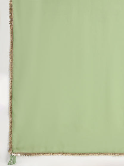Peach Embroidered Georgette Kurta and Sharara Set