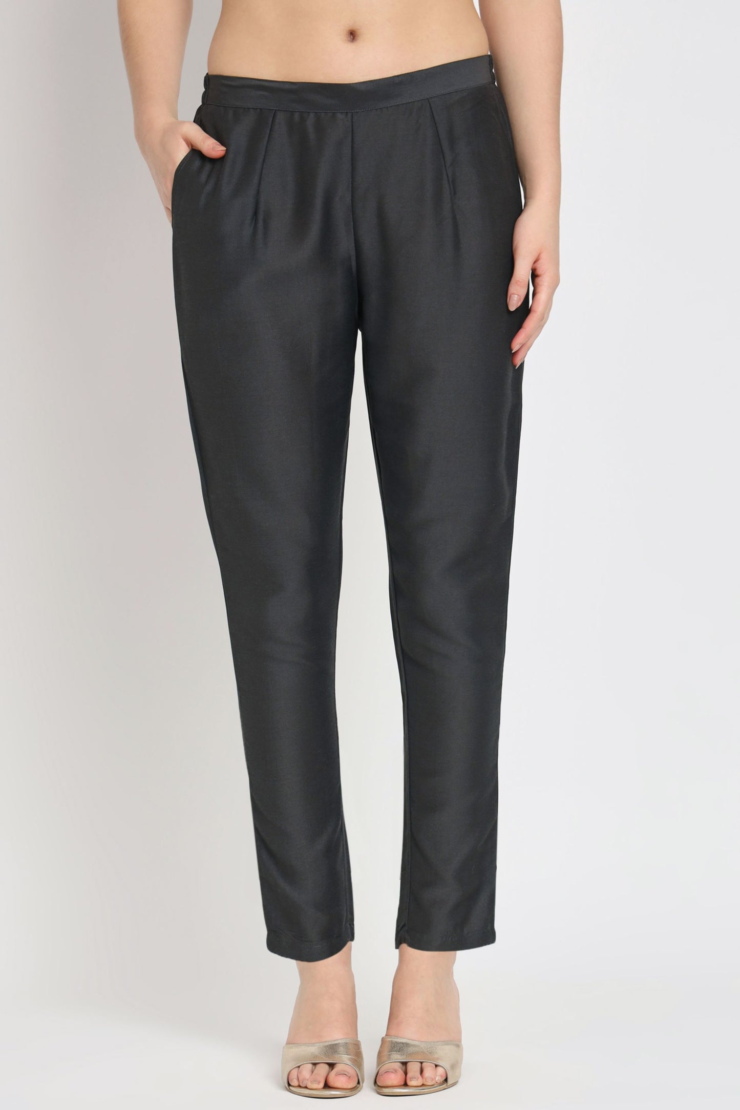 Women's Embroidered Silk Blend  Kurta Pyjama & Dupatta Set