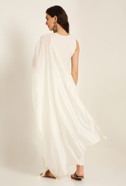 Women's Embroidered Rayon  Kurta Palazzo and Dupatta Set