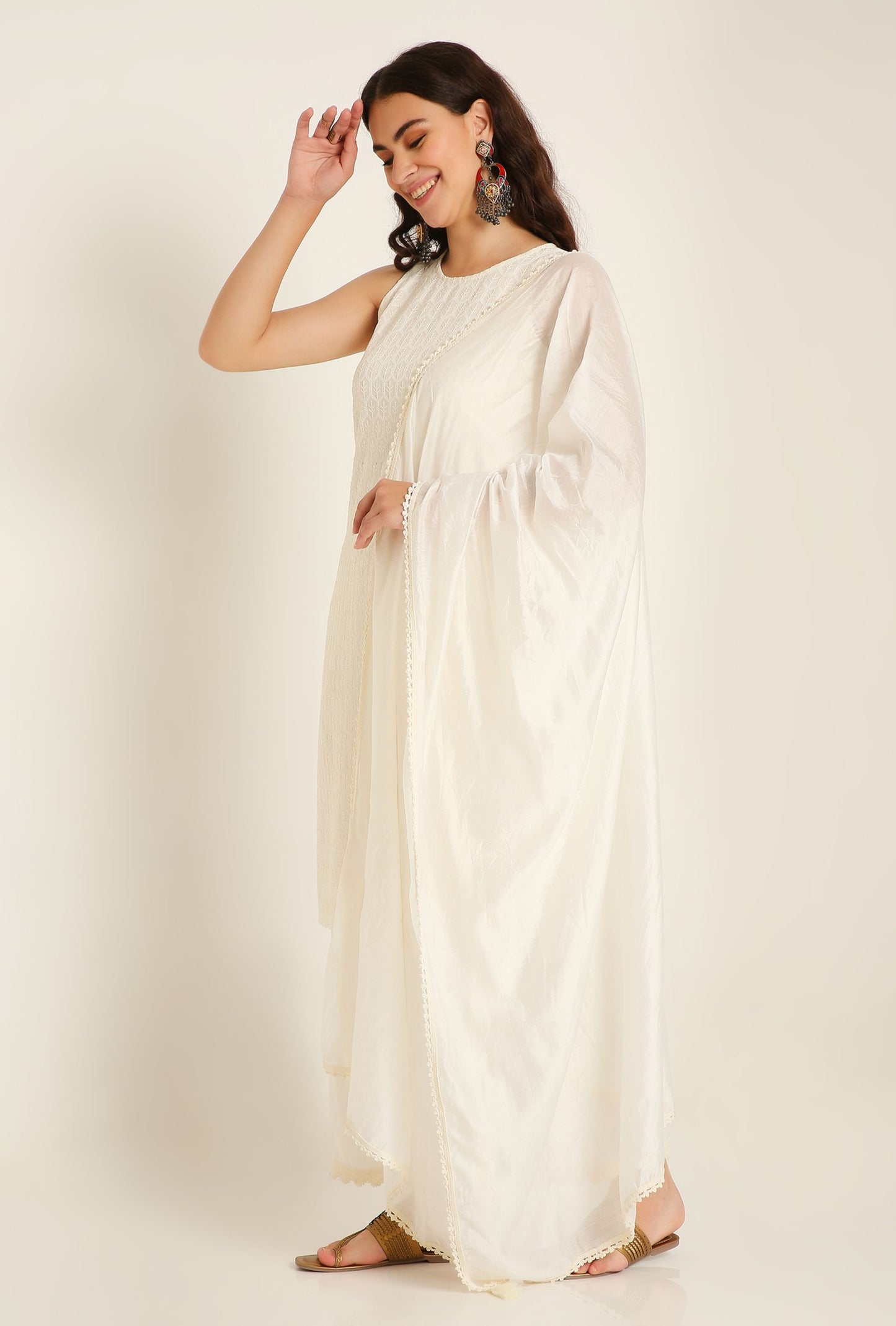 Women's Embroidered Rayon  Kurta Palazzo and Dupatta Set