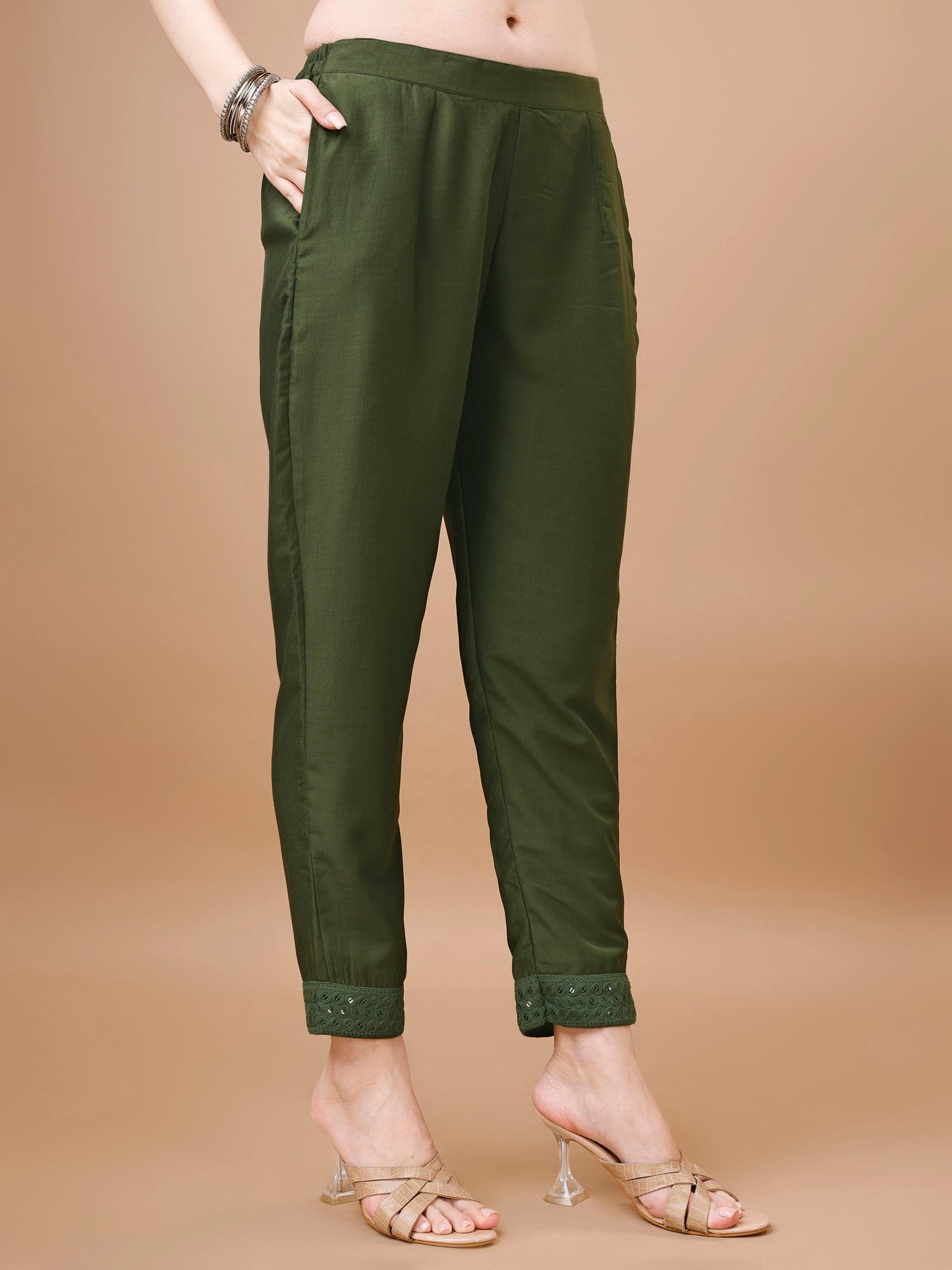 Women's Embroidered Silk Blend Kurta Pyjama & Dupatta Set