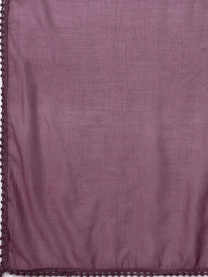 Women's Embroidered Silk Blend Kurta Pyjama & Dupatta Set