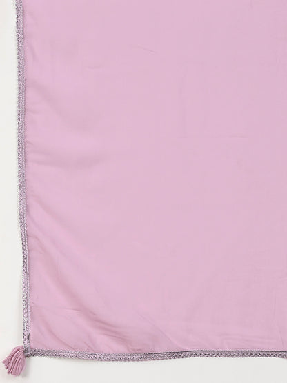 Women's Embroidered Georgette  Kurta Palazzo and Dupatta Set