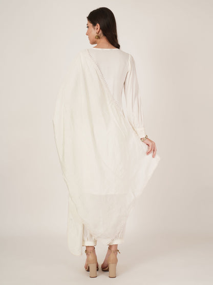 Women's  Embroidered Rayon Kurta Pyjama & Dupatta Set