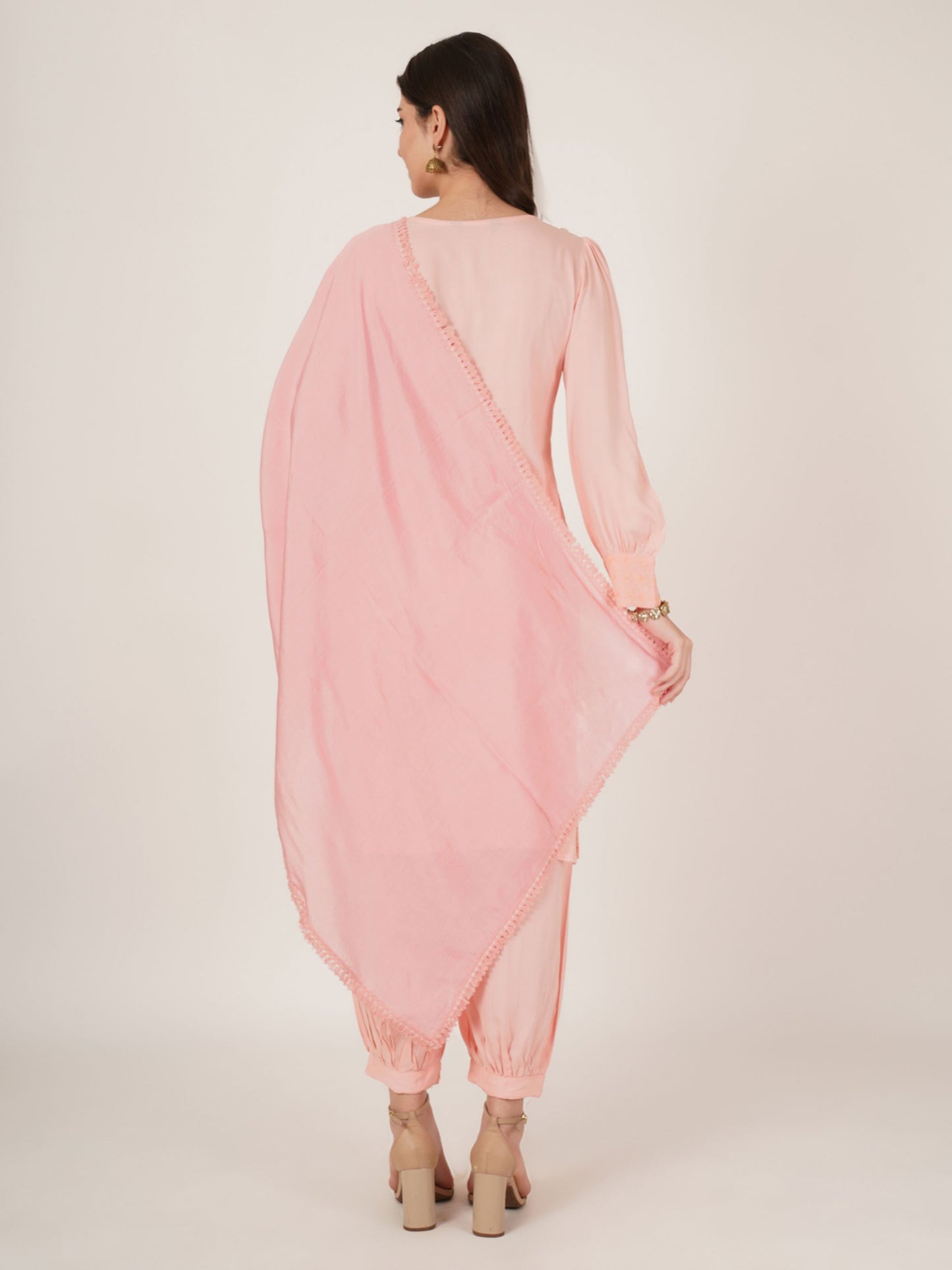 Women's Embroidered Rayon Kurta Pyjama & Dupatta Set