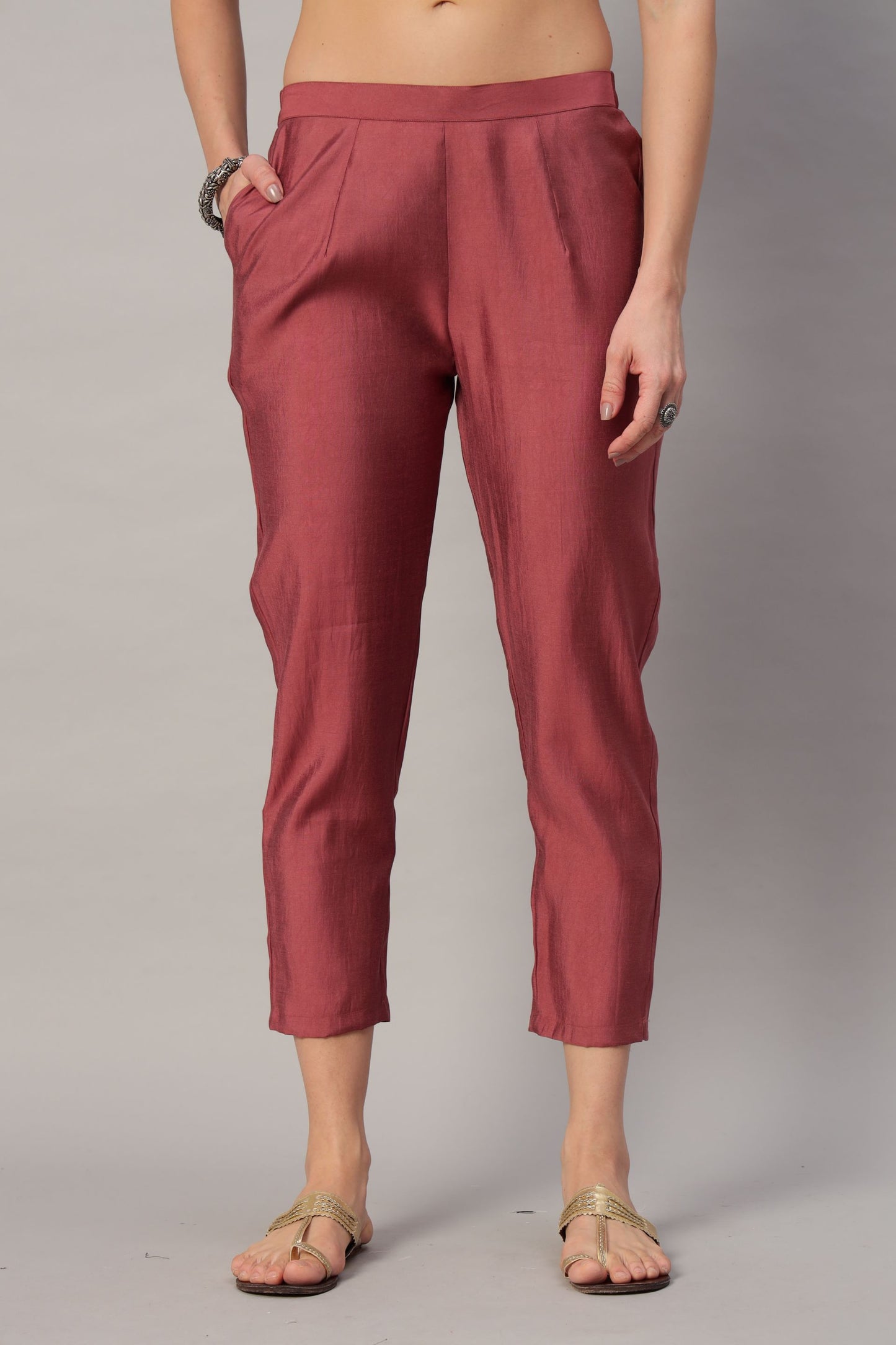 Women's Embroidered Silk Blend  Kurta Pyjama & Dupatta Set