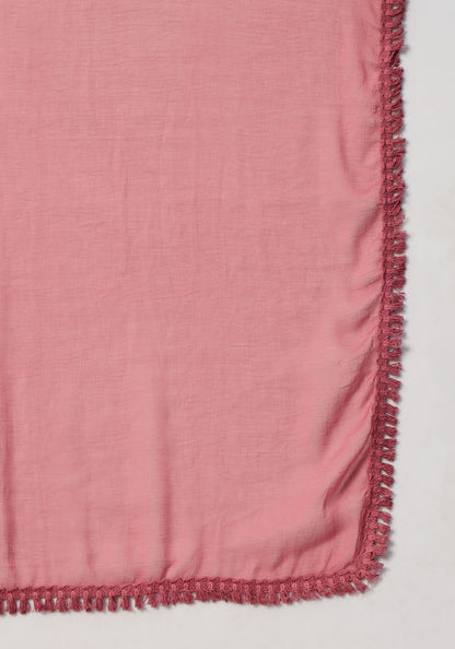 Women's Embroidered Silk Blend  Kurta Pyjama & Dupatta Set