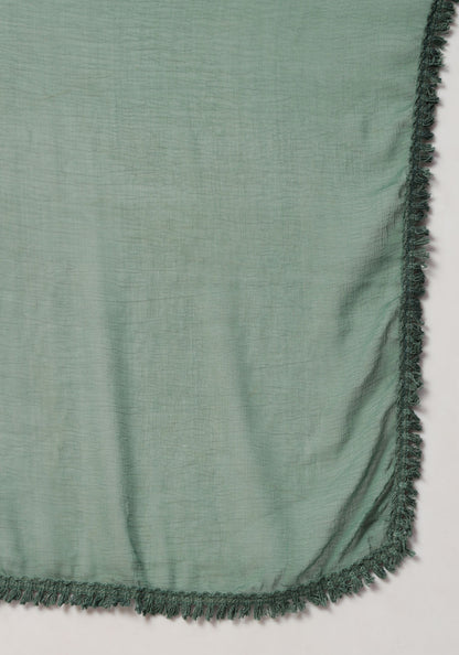 Women's Embroidered Silk Blend  Kurta Pyjama & Dupatta Set