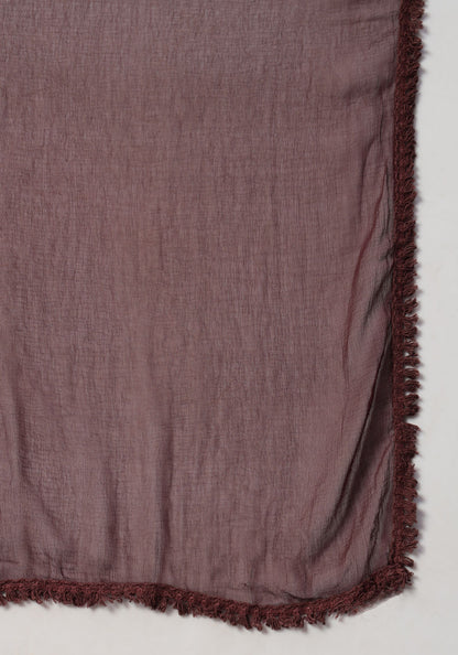 Women's  Embroidered Viscose Kurta Dhoti Pant & Dupatta Set