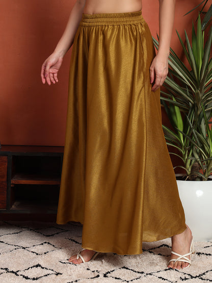 Women's Embroidered Silk Blend Kurta and Palazzo Set