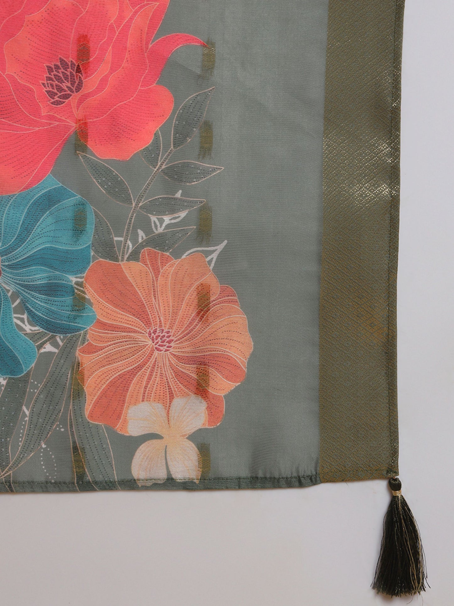 Mehendi Green Embroidered Silk Women's Kurta, Pyjama & Dupatta Set