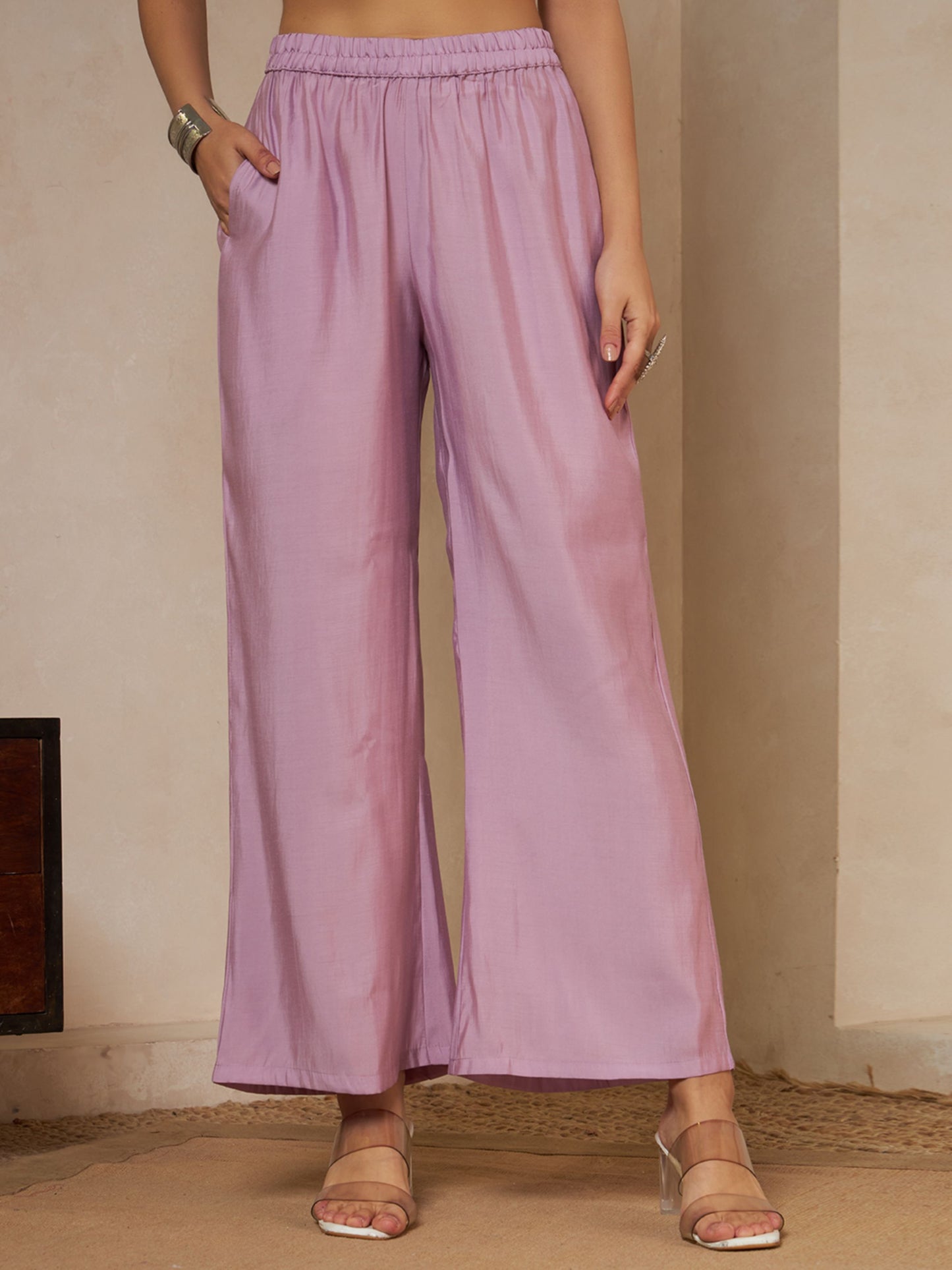 Olive Green Embroidered Silk Women's Kurta,Palazzo and Dupatta Set