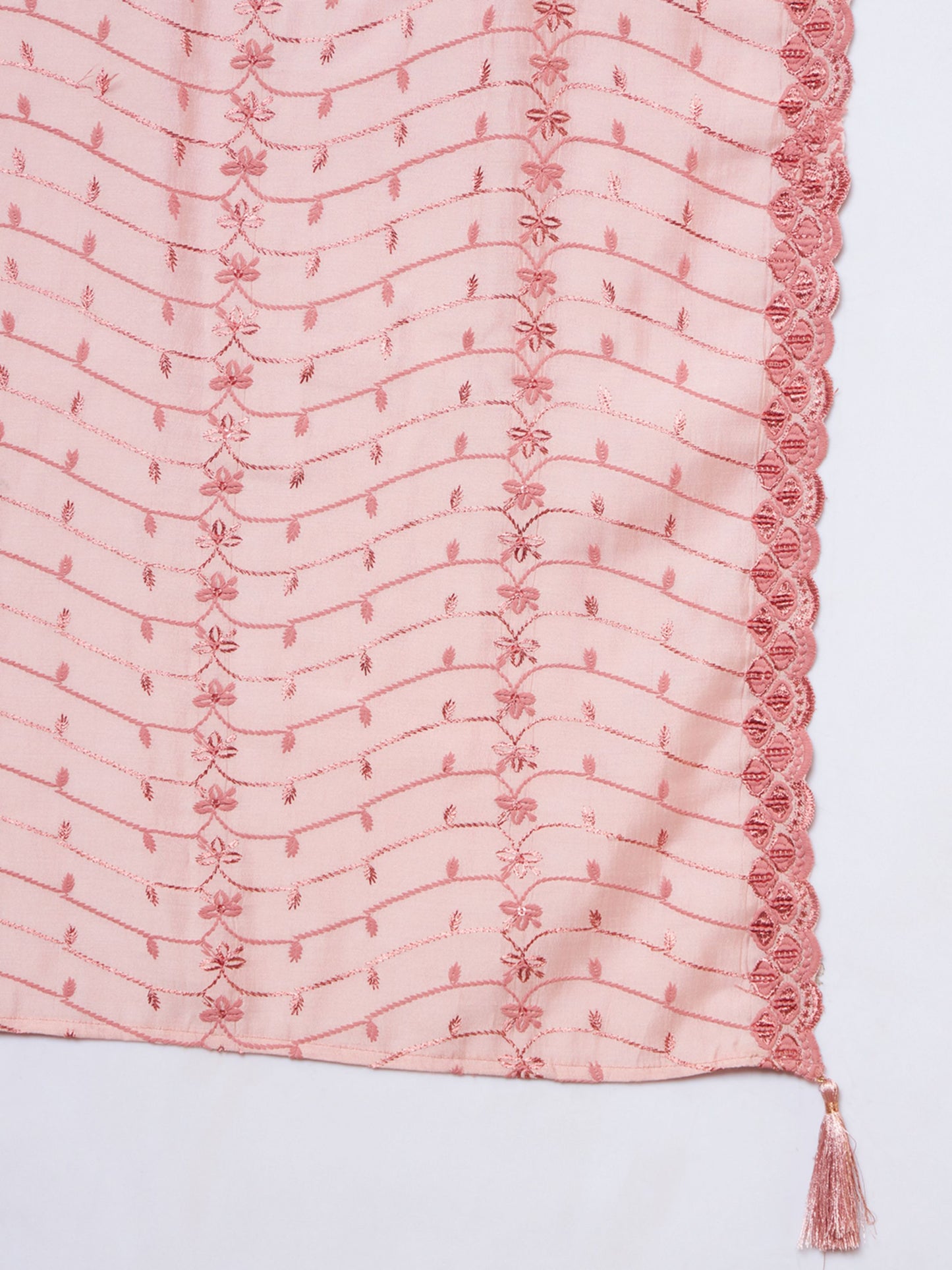 Olive Green Embroidered Silk Women's Kurta,Palazzo and Dupatta Set