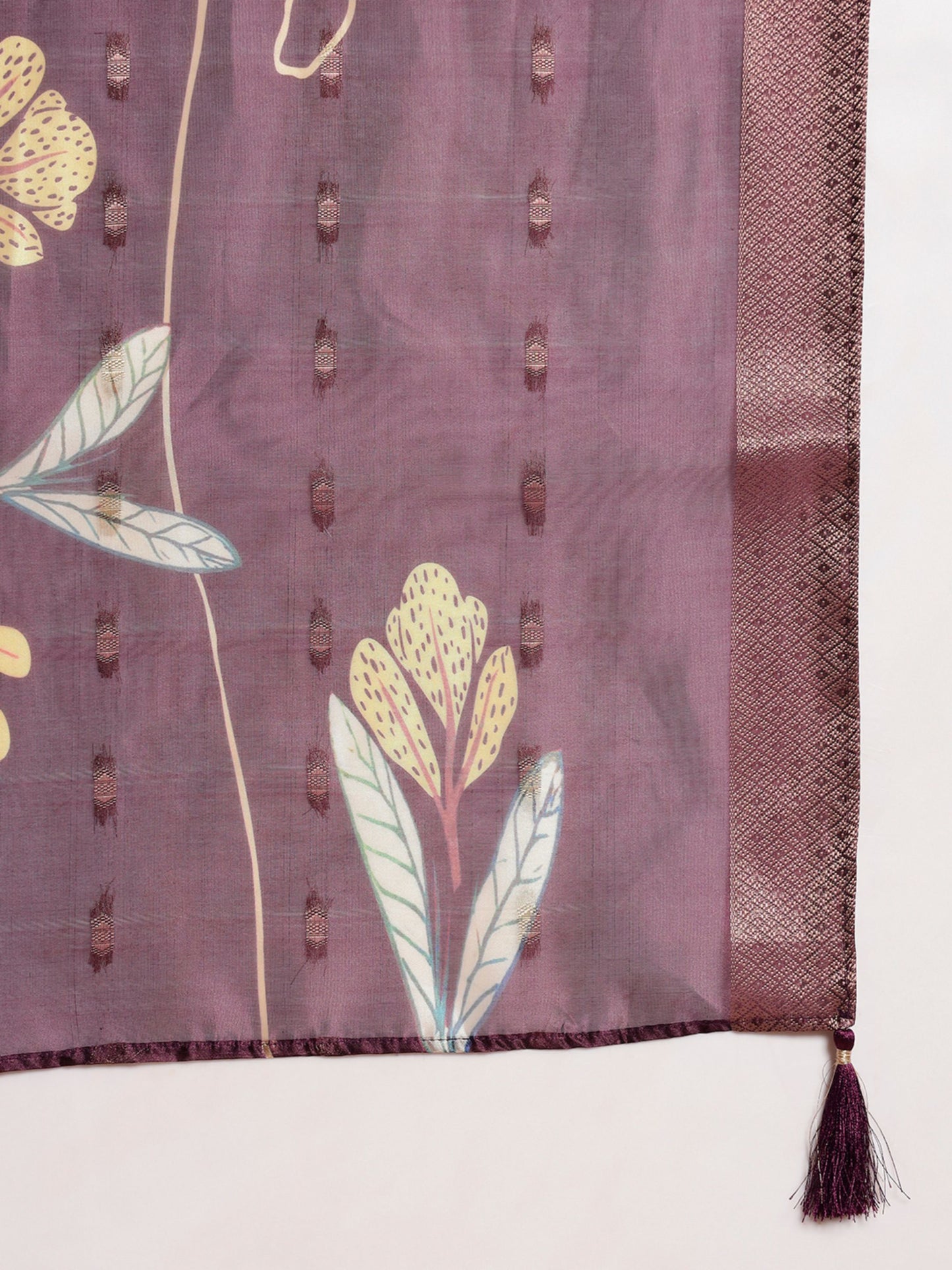 Wine Schiffily Viscose Women's Kurta, Pyjama & Dupatta Set