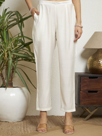 Petrol Green Embroidered Silk Women's Kurta, Pyjama & Dupatta Set