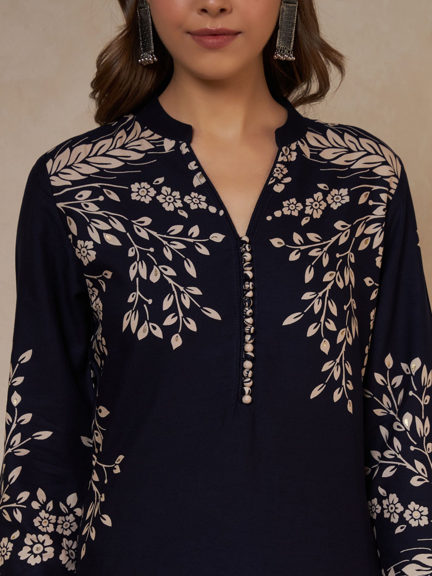 Wine Printed Rayon Women's Kurta and Palazzo Set